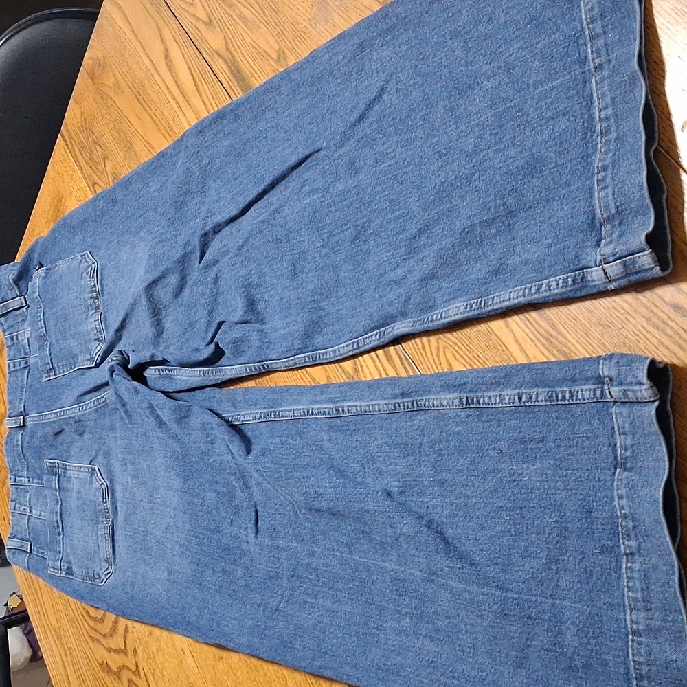 PILCRO And The Letterpress Jeans Womens 32T BLUE WIDE LEGS ?Preowned Denim Pants - Picture 7 of 7